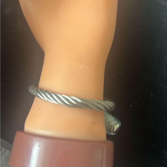 3 beaded bracelet Adjustable Twist Cable Cuff Bangle accessory wire knot unisex - Picture 4 of 8